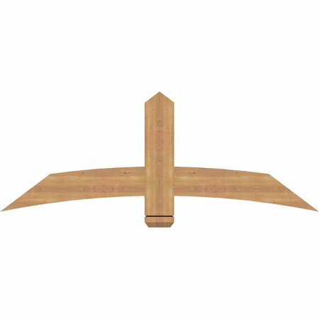 Ekena Millwork Bellingham Timber Gable Bracket, Western Red Cedar, 60"W x 22"H x 1 1/2"D x 5 1/2"F, 9/12 Pitch GBW060X22X0206BEL00SWR